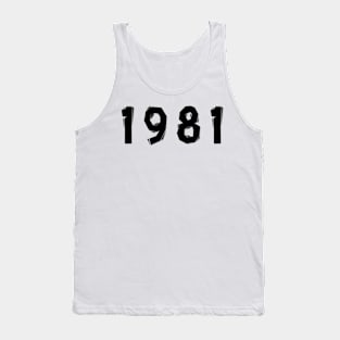 1981 year | simple black Tank Top